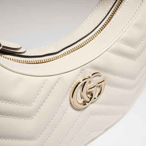GG Marmont small shoulder bag - white leather