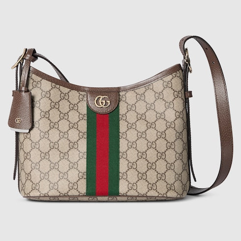 Ophidia small shoulder bag - beige & brown