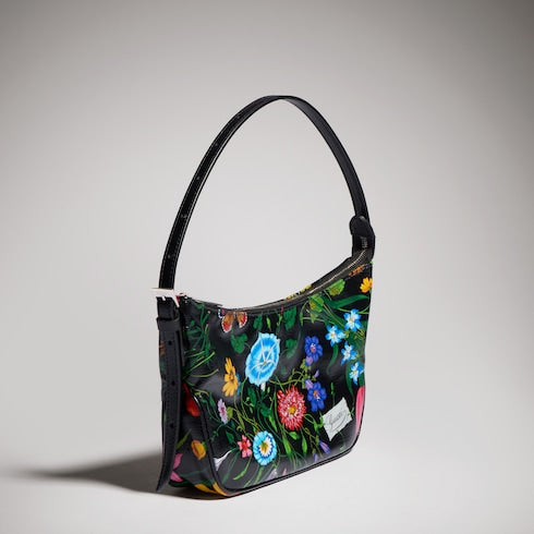 Lady Lunetta small shoulder bag - black and multicolor canvas