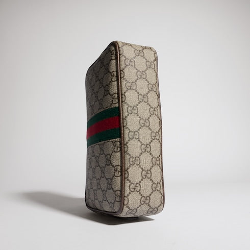 Gucci Savoy small toiletry case - beige and ebony Supreme