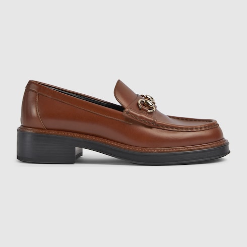 Women's Gucci Horsebit loafer - brown leather