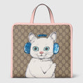 Children's GG tote bag - beige and brown GG Supreme