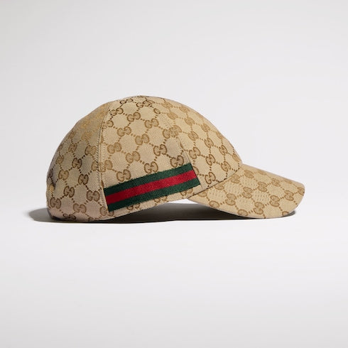 GG baseball hat with Web - sand and dark brown