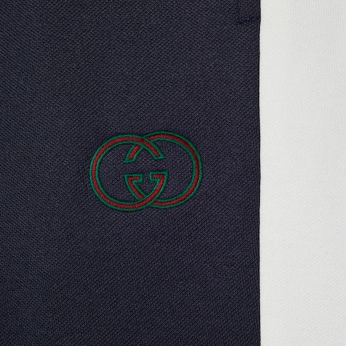 Technical jersey sportswear pants - blue and white