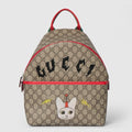 Children's GG backpack with print - beige and brown GG Supreme