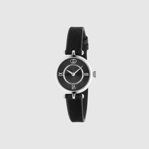 Model 2000 watch, 24mm - black leather