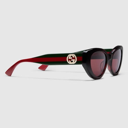 Cat-eye frame sunglasses - brown