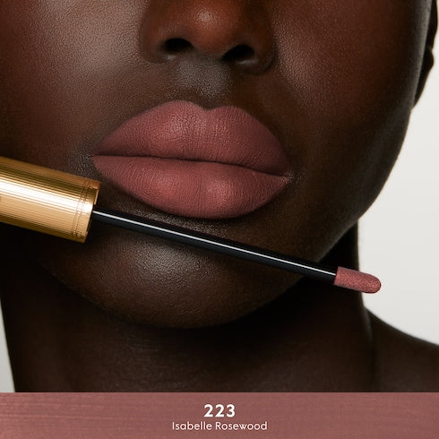 124 Emilie Brown, Rouge à Lèvres Liquide Mat Lipstick - 223 Isabelle Rosewood