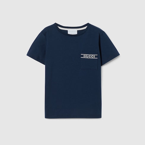 Children's cotton T-shirt - dark blue
