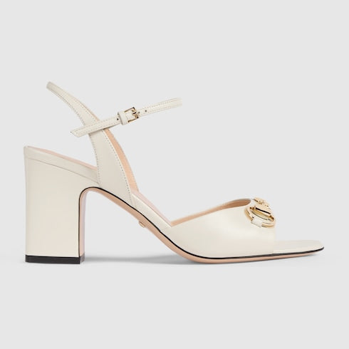 Women's Horsebit sandal - white leather