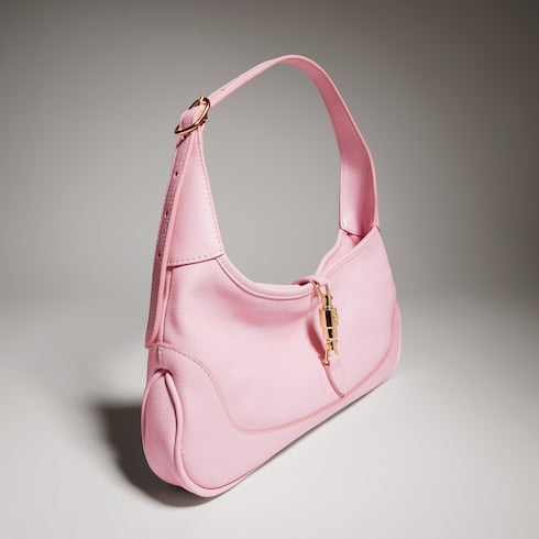 Jackie Slim medium shoulder bag - light pink leather