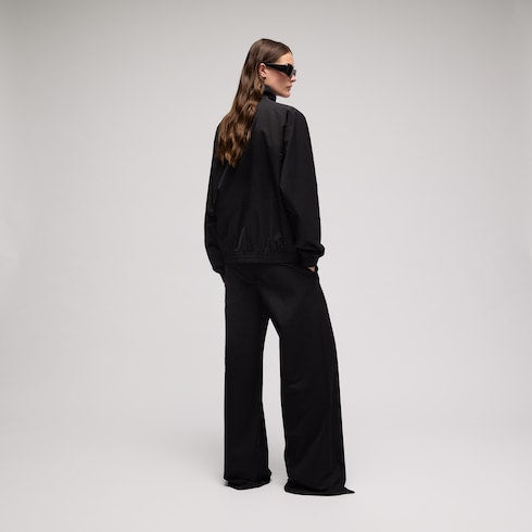 Soft technical twill leisure pants - black