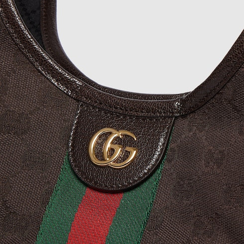 Gucci Giglio small tote bag - dark brown GG canvas