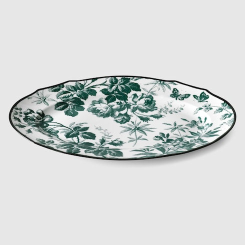 Green Herbarium Oval Tray - Green