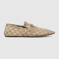 Men's worn-out effect Ragazzo loafer - sand GG canvas