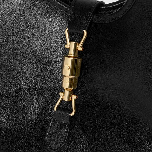Mercato small tote bag - black leather