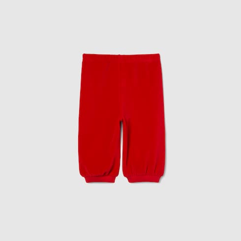 Baby chenille jogging pants - red