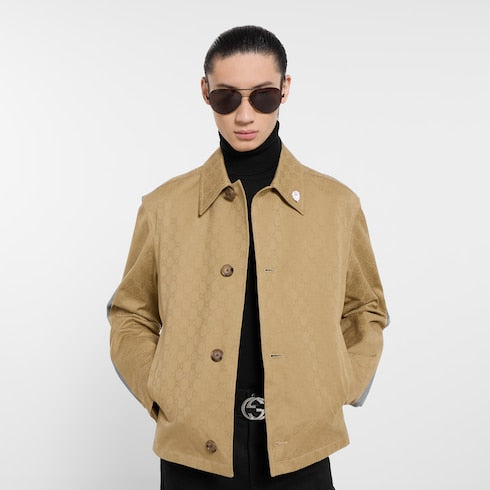 GG cotton gabardine jacket - beige