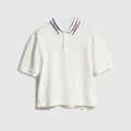 Children's cotton piquet polo shirt - white