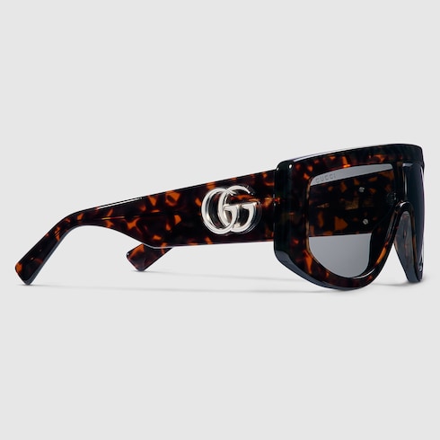 Rectangular frame sunglasses - dark brown tortoiseshell