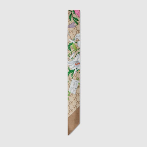 Printed silk ribbon - multicolor