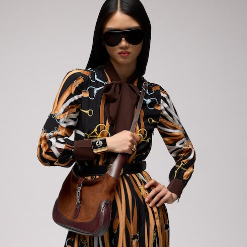 Gucci Jackie 1961 medium shoulder bag - chestnut suede