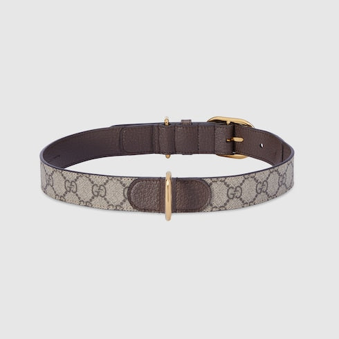 Large/extra-large pet collar - beige and ebony Supreme
