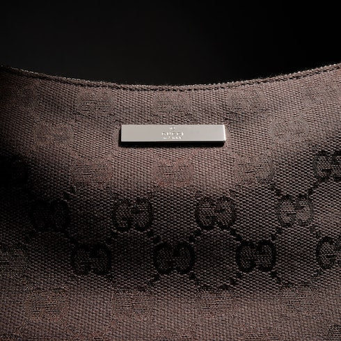 Lady Lunetta small shoulder bag - dark brown GG canvas