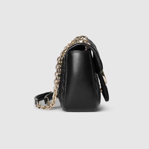 GG Marmont medium shoulder bag - black leather