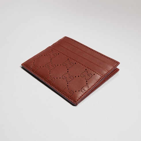 Aria card case - russet GG leather
