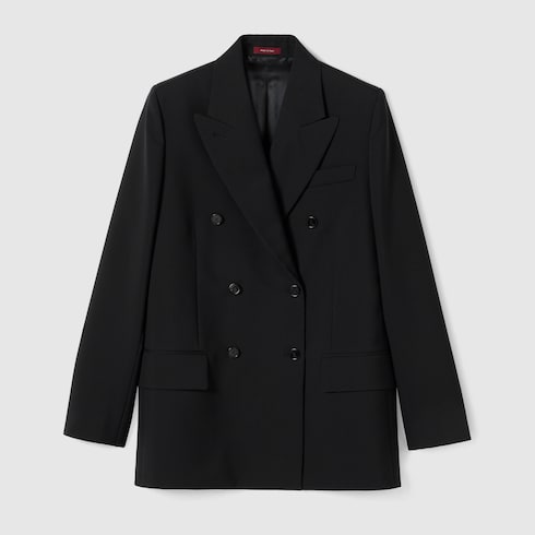 Double-breasted wool jacket - dark blue