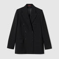 Double-breasted wool jacket - dark blue