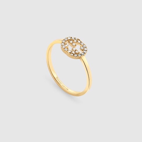 Gucci Interlocking diamond 18k ring - 18k yellow gold
