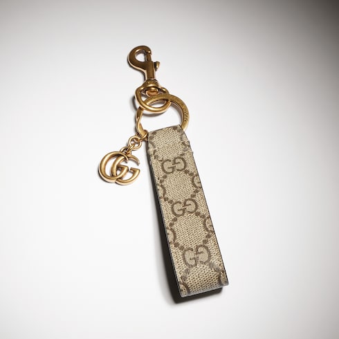 Ophidia keychain - beige and dark brown Supreme canvas