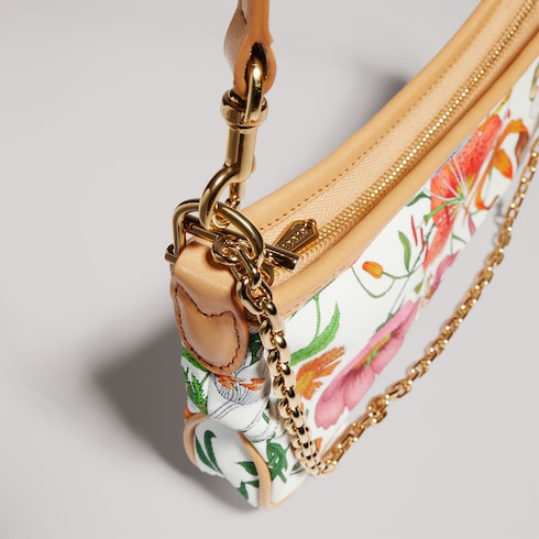 Gossip small shoulder bag - white and multicolor nylon