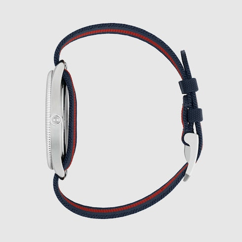 G-Timeless watch, 38mm - blue and red nylon