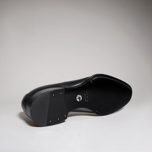 Men's lace-up shoe - black leather