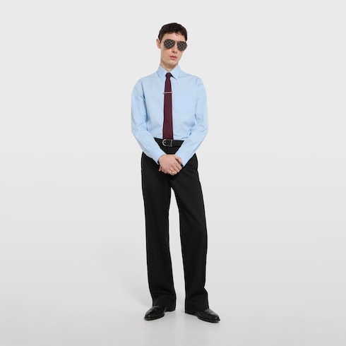 GG cotton poplin shirt - light blue