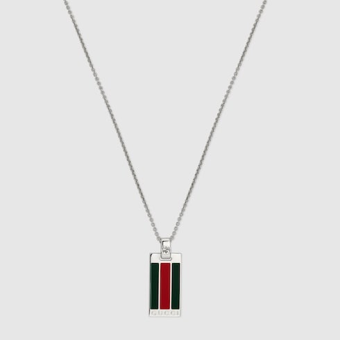 Pendant chain necklace with Web - 925 sterling silver