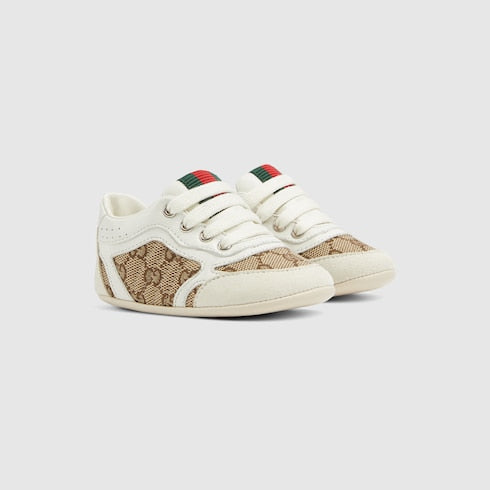 Baby Gucci Re-Web sneaker - ivory leather