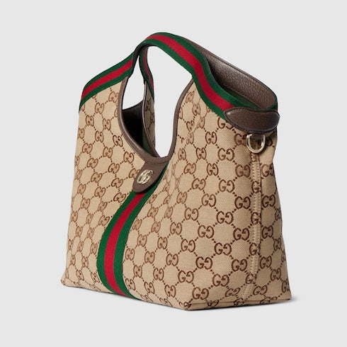 Gucci Giglio small tote bag - beige and brown GG canvas