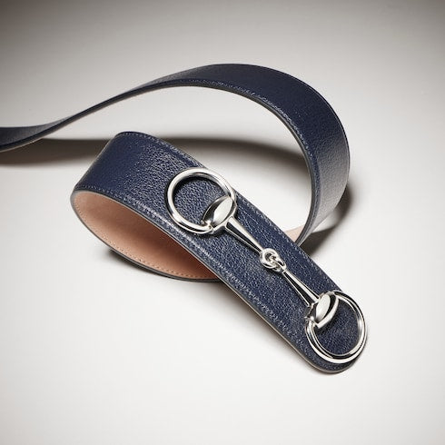 Gucci Horsebit 1955 belt - blue leather