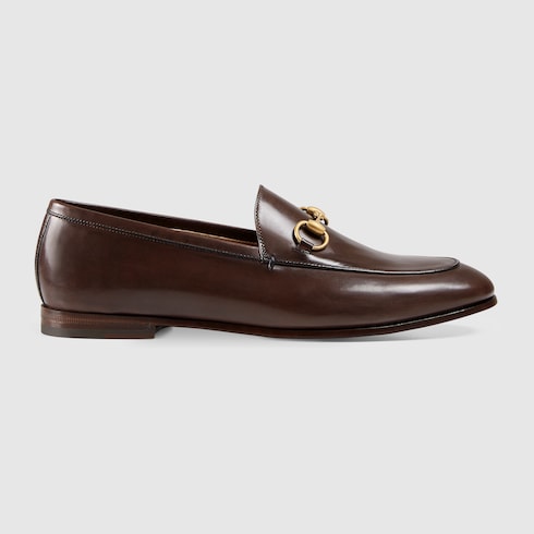 Women's Dark Brown Leather Gucci Jordaan Loafer