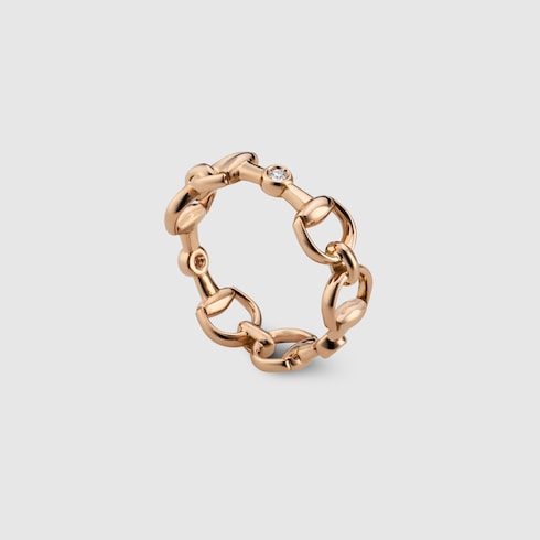 Gucci Horsebit diamond 18k ring - 18k rose gold