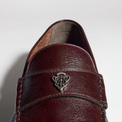 Men's driver with Gucci crest - dark brown leather