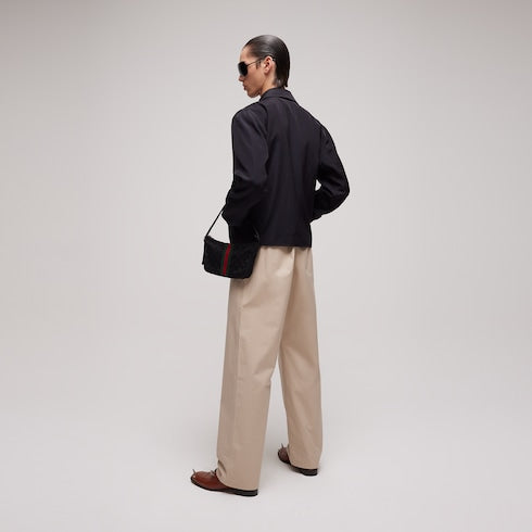 Cotton poplin pants - light beige