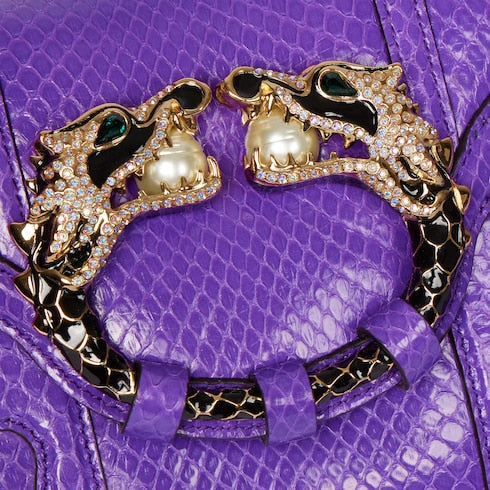 Python evening shoulder bag - purple