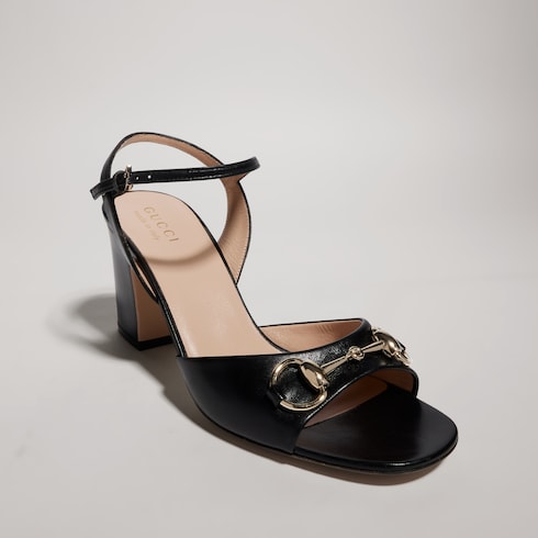 Women's Horsebit sandal - black leather
