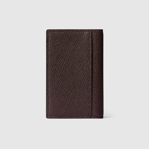 Lira card case - dark brown leather