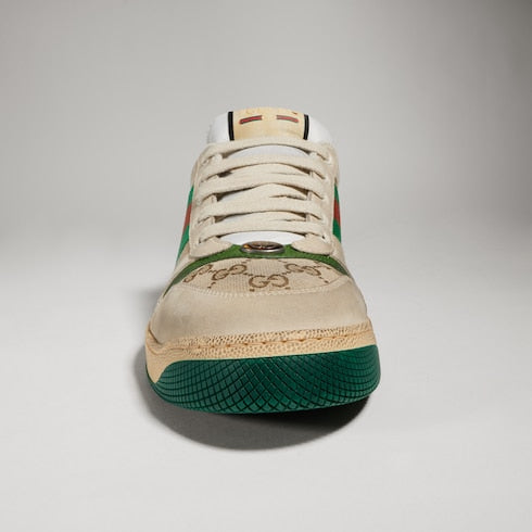 GG Canvas / White Leather Men's Screener Sneaker - GG Canvas / White Leather